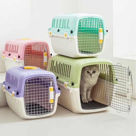 Переноска Transport 52x35x34 см для кошек и собак Pet Choice, авиа стандарт, зеленая​