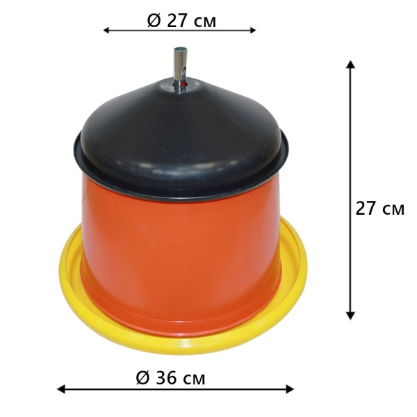 Кормушка бункерная 5 кг пластик для цыплят с крышкой