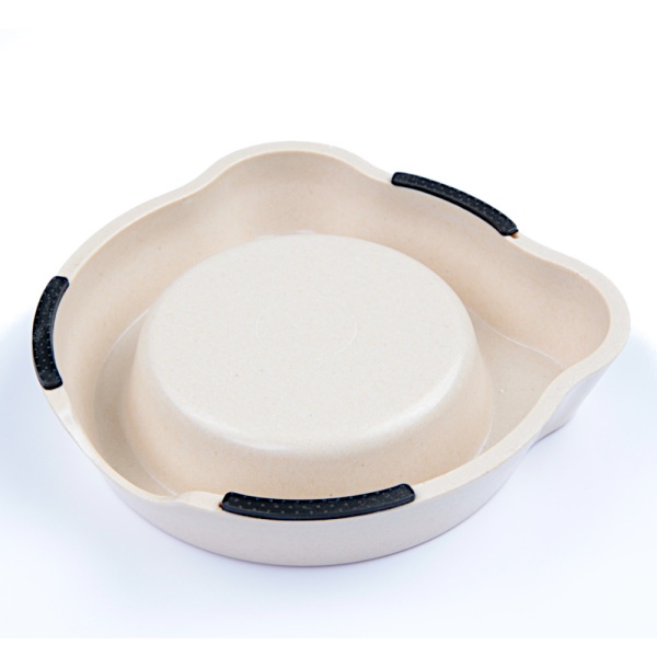 Миска для собак и кошек, 14.5x14.5x3.5 см, 260 мл, красный