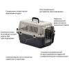 Переноска Departures Range 60х40х40 см, авиапереноска Pet Choice авиа стандарт для животных до 10 кг в самолет или в машину​