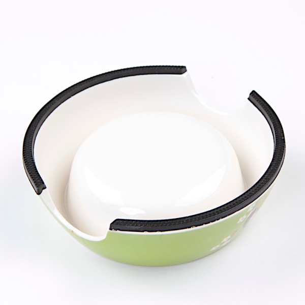 Миска со съемной чашей для собак и кошек, 14.5x14.5x5 см, 150 мл, зеленый