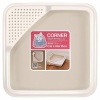 Лоток для кошек Catidea 44х44х14,5 см с совком, розовый