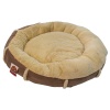 Лежак подушка Pet Choice для собак и кошек, круглый 76х76х15 см, меховой, бежевый