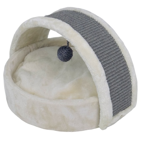 Когтеточка-лежак 40х42х30 см, кремовый