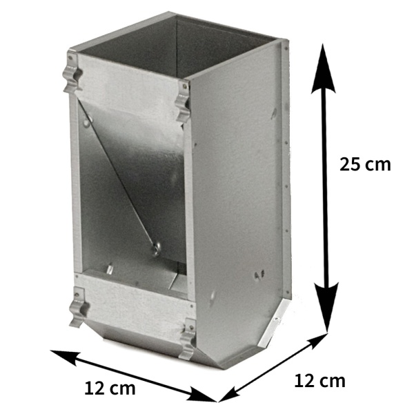 Кормушка бункерная для кроликов 1 секция металл без крышки 