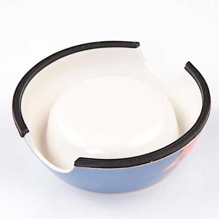Миска со съемной чашей для собак и кошек, 14.5x14.5x5 см, 150 мл, синий