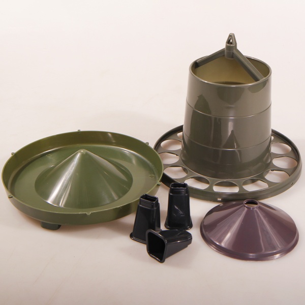 Кормушка бункерная ECO Recycled 2 кг с решеткой с круглыми отверстиями на ножках