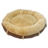 Лежак подушка Pet Choice для собак и кошек, круглый 76х76х15 см, меховой, бежевый