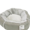 Лежак подушка Pet Choice для собак и кошек, круглый 76х76х15 см, меховой, серый