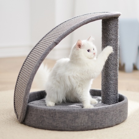 Когтеточка-лежак 40х40х43 см, серый