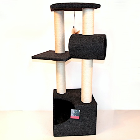Когтеточка-комплекс 35х35х105 см, черный