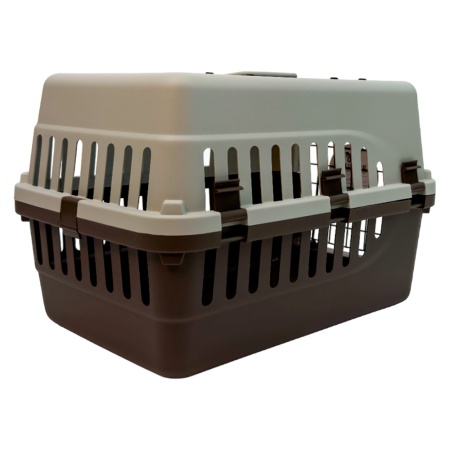 Переноска Safari Range 50х35х32 см для кошек и собак Pet Choice с металлической верхней решеткой, коричневый​