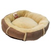 Лежак подушка Pet Choice для собак и кошек, круглый 76х76х15 см, меховой, бежевый