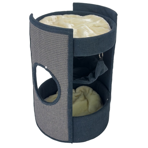 Когтеточка-комплекс 40х40х60 см с гамаком, графит