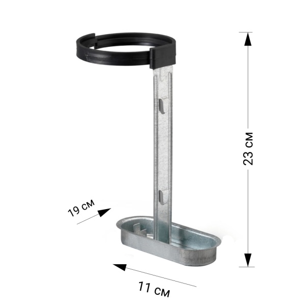 Поилка под бутылку оцинкованная сталь, пластиковое кольцо
