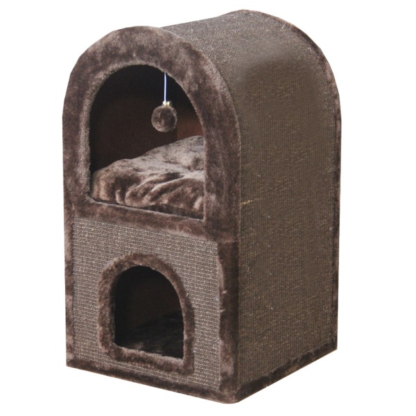 Когтеточка-домик 40х40х70 см, коричневый