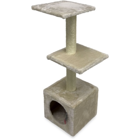 Когтеточка-комплекс 30х30х88 см, кремовый