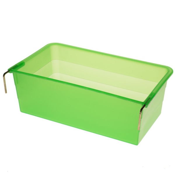 Кормушка-поилка навесная 1,4 л в клетку пластик для мелкой домашней птицы