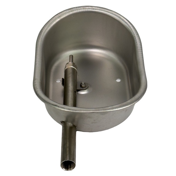 Поилка ниппельная с чашей размер M для молодняка и откормочных свиней 1/2 внутренняя/верхняя подводка