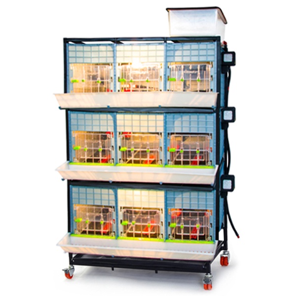 Брудер для цыплят CB40 3 секции, 3 яруса, 98x64x173 см, пластиковый