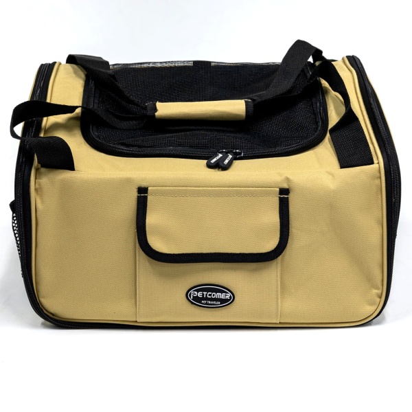 Сумка-переноска Petcomer для собак и кошек 41х34х30 см, бежевый