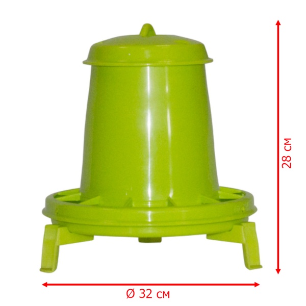 Кормушка бункерная 3,5 кг пластик с разделительной решеткой на ножках
