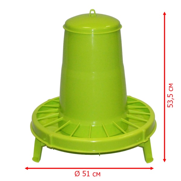 Кормушка бункерная 15 кг пластик с разделительной решеткой на ножках