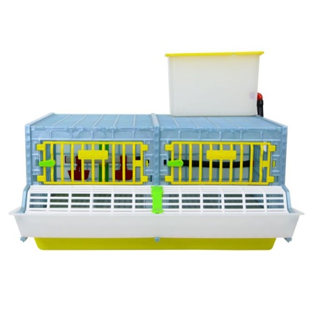 Клетка Comfortplast для перепелов midi без яйцесборника 2 секции, 62x57x50 см, пластиковая