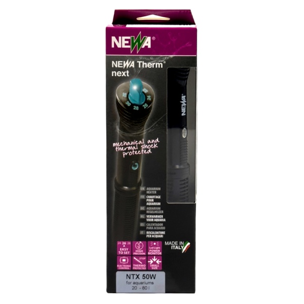 Нагреватель для воды аквариума Newa Therm Next NTX50 220-240V 50Hz 50W с терморегулятором автоматический 20-80 л