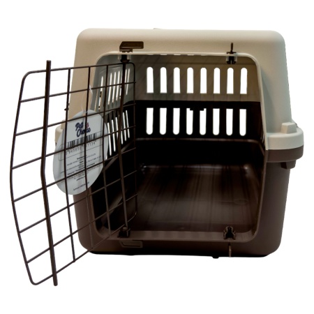 Переноска Safari Range 50х35х32 см для кошек и собак Pet Choice с металлической верхней решеткой, коричневый​