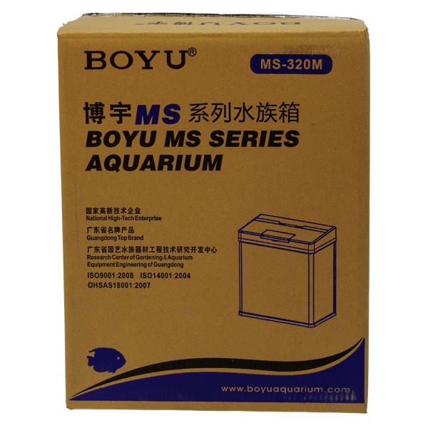 Аквариум Boyu MS-320 20 л с LED светильником и фильтром, белый