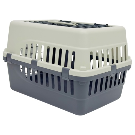 Переноска Safari Range 50х35х32 см для кошек и собак Pet Choice с металлической верхней решеткой, серый​