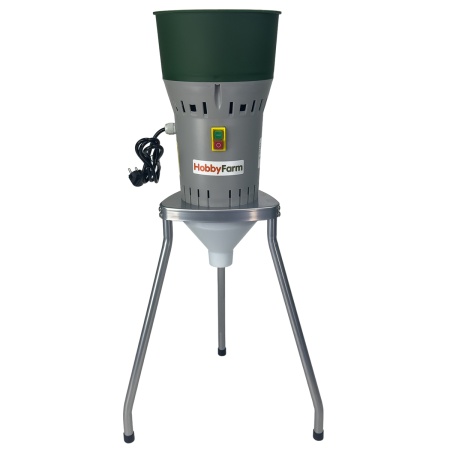 Зернодробилка HobbyFarm EM-25WL, на ножках для измельчения зерна электрическая с функцией мельницы / в комплекте 4 сита