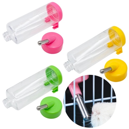 Поилка-шарик для кроликов, хомяков, грызунов, 500 мл, розовый