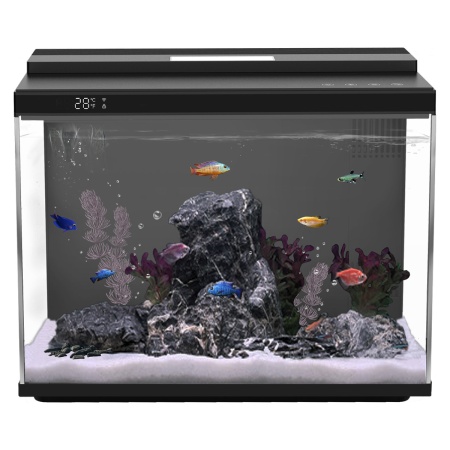 Аквариум Pawgether CK1S COOKE 30 л, WI-FI, с фильтром, LED-лампой и автокормушкой черный​