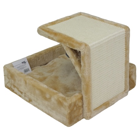 Когтеточка-лежак 40х42х30 см, бежевый