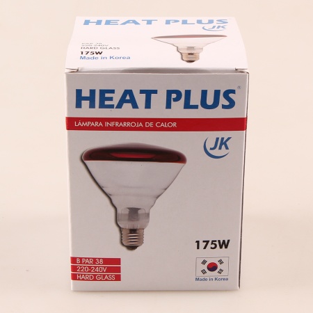 Лампа инфракрасная 175 Bт JK Lighting, E27 PAR38, прессованное стекло, красная