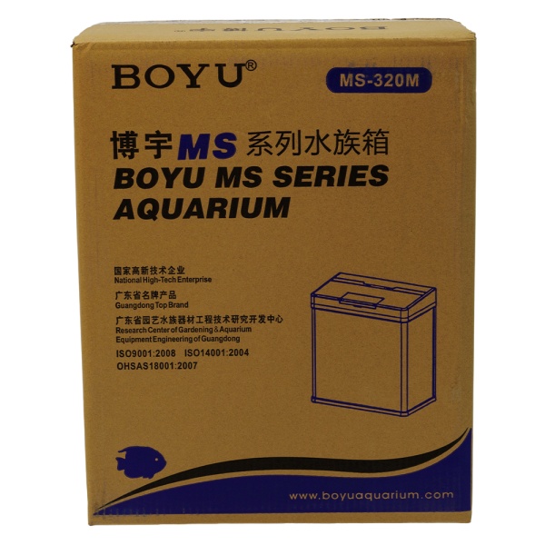 Аквариум Boyu MS-320M 20 л с сенсорным LED светильником и фильтром, черный