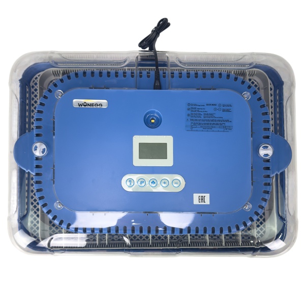 Инкубатор HHD 70H автоматический на 70 яиц, с контролем влажности и овоскопом на 220В/12В от сети и аккумулятора