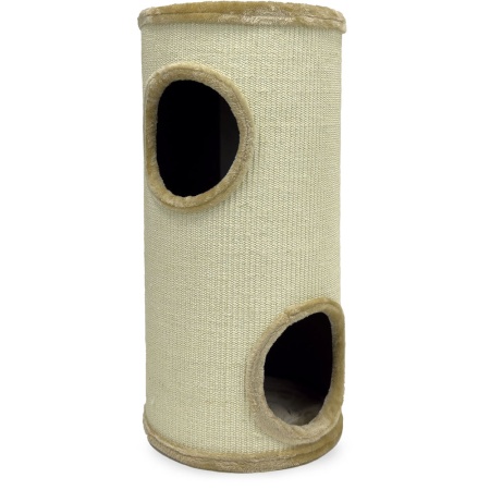 Когтеточка-домик 35х35х75 см, бежевый