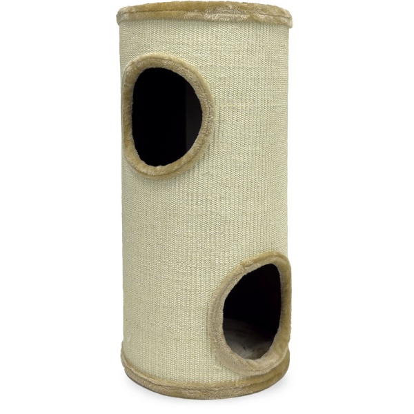 Когтеточка-домик 35х35х75 см, бежевый