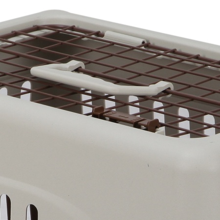 Переноска Safari Range 50х35х32 см для кошек и собак Pet Choice с металлической верхней решеткой, коричневый​