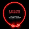 Ошейник светящийся светодиодный для собак с USB зарядкой 55 см, прозрачный с красным 
