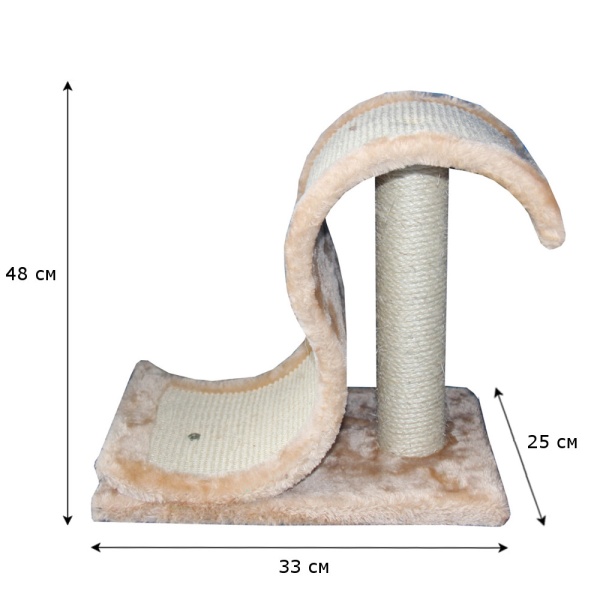 Когтеточка-волна 48х25х33 см, темно-бежевый