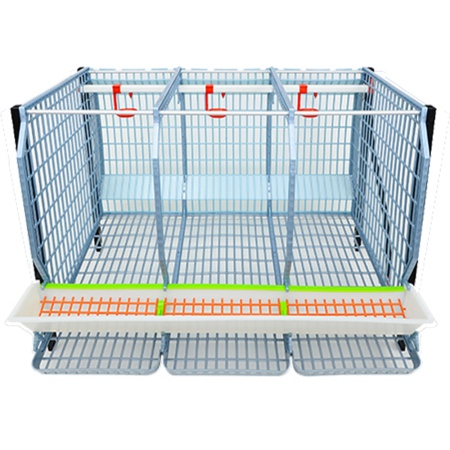 Дополнительный ярус для клетки Comfortplast для кур-несушек 3 секции, 1 ярус высотой 60 см, пластиковый