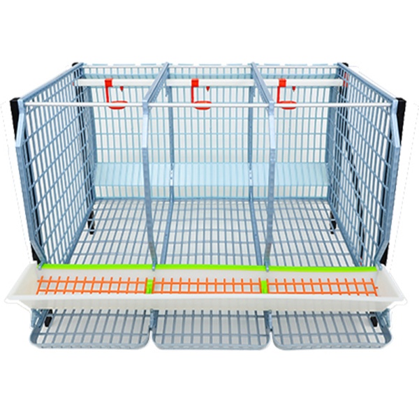 Дополнительный ярус для клетки Comfortplast для кур-несушек 3 секции, 1 ярус высотой 60 см, пластиковый