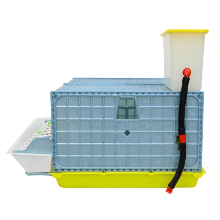 Клетка Comfortplast для перепелов midi без яйцесборника 2 секции, 62x57x50 см, пластиковая