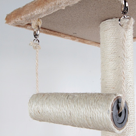 Когтеточка-комплекс 35х35х88 см с цилиндром, бежевый