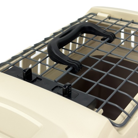 Переноска Superior Range 51х33х33 см для кошек и собак Pet Choice с креплением к ремню безопасности автомобиля и металлической верхней решеткой​