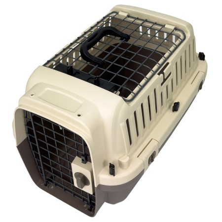 Переноска Superior Range 51х33х33 см для кошек и собак Pet Choice с креплением к ремню безопасности автомобиля и металлической верхней решеткой​